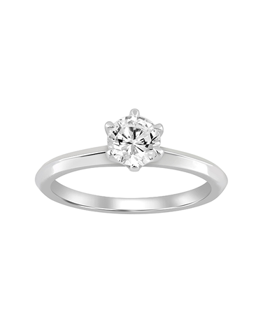Diamond Ring - 1.00ct Round Brilliant Cut Lab Grown Diamond Engagment Ring in 14ct White Gold - 788235