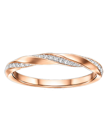 10ct Rose Gold Diamond Set Ring- 788306