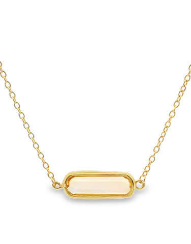 Citrine Necklet - 10ct Yellow Gold Citrine Necklet - 788596