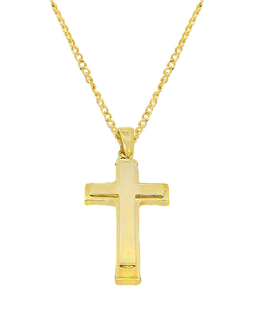 Men's Pendant -10ct Yellow Gold Cross - 788743