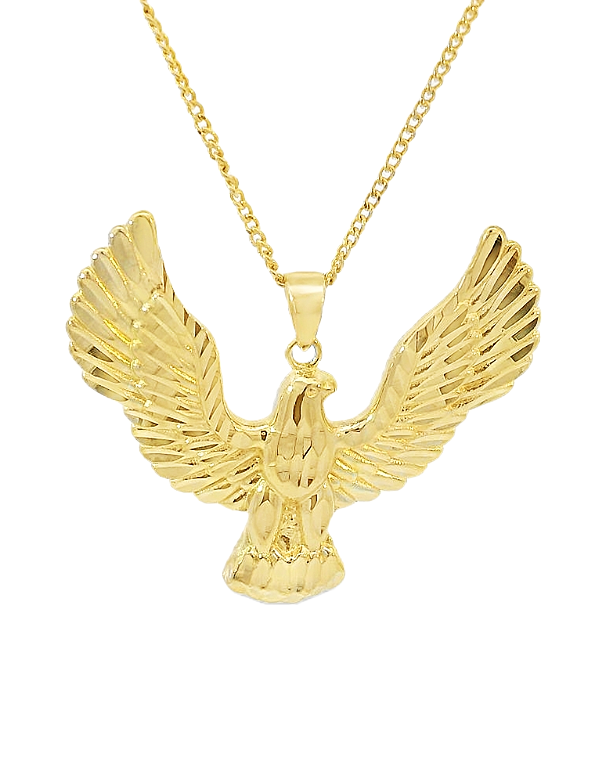 Men's Pendant 10ct Yellow Gold Eagle Pendant- 788752