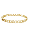 Gold Bangle - 10ct Yellow Gold Hinged Bangle-788754