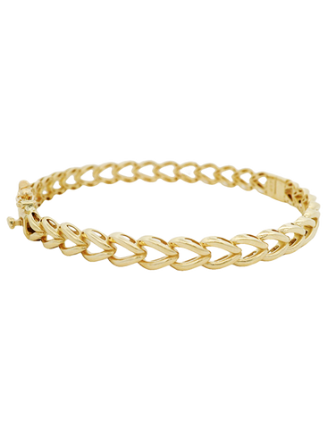 Gold Bangle - 10ct Yellow Gold Hinged Bangle-788754