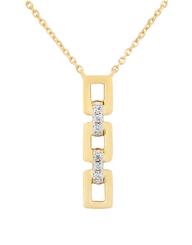 10ct Yellow Gold Diamond Set Pendant-789200