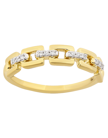 10ct Yellow Gold Diamond Set Ring-789203