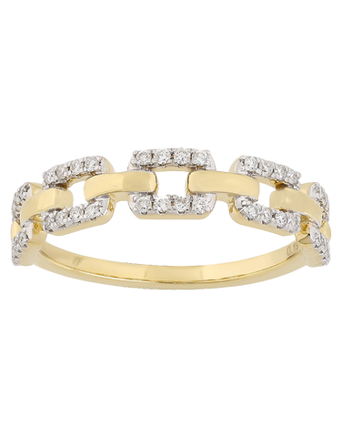 10ct Yellow Gold Diamond Set Ring-789204