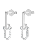 Diamond Earrings  - 10ct White Gold Diamond Drop Earrings - 789331
