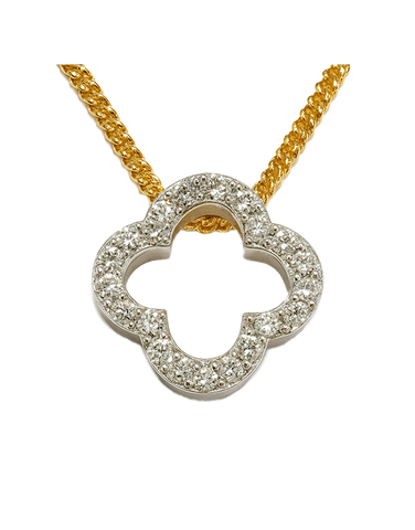 Diamond Pendant - 10ct Yellow Gold Diamond Set Pendant - 789332