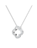 Diamond Pendant - 10ct White Gold Diamond Set Pendant - 789333