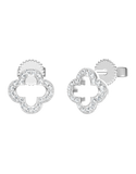 Diamond Earrings - 10ct White Gold Diamond Set Earrings - 789335