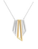 Diamond Necklet - 10ct Two Tone Diamond Set Necklet - 789337