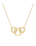 Diamond Necklet  - 10ct Yellow Gold Diamond Set Circles Necklet - 789338