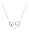 Diamond Necklet  - 10ct White Gold Diamond Set Circles Necklet - 789339