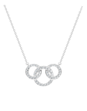 Diamond Necklet  - 10ct White Gold Diamond Set Circles Necklet - 789339