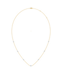Diamond Necklet - 10ct Yellow Gold Diamond Set Station Necklet - 789352