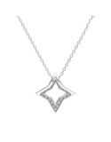 Diamond Pendant - 10ct White Gold Diamond Set Pendant - 789357