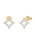 Diamond Earrings - 10ct Yellow Gold Diamond Set Earrings - 789360