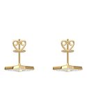 Diamond Earrings - 10ct Yellow Gold Diamond Set Earrings - 789360