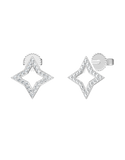 Diamond Earrings - 10ct White Gold Diamond Set Earrings - 789361