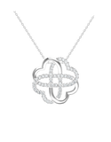 Diamond Pendant - 10ct White Gold Diamond Set Pendant - 789365