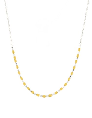Mode d'Amelie - Sterling Silver & Yellow Tone Necklet - 789393