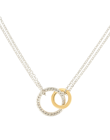 Mode d'Amelie - Sterling Silver & Yellow Tone Necklet - 789395