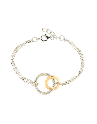 Mode d'Amelie - Sterling Silver and Yellow Tone Bracelet - 789396