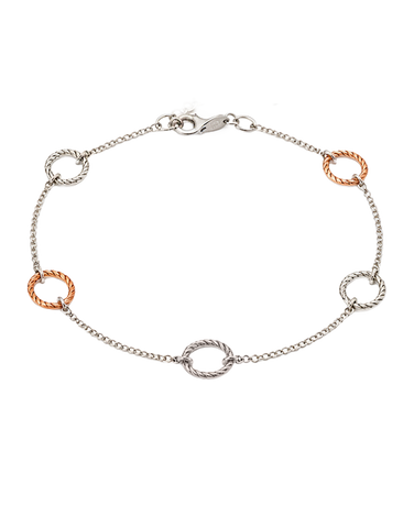 Mode d'Amelie - Sterling Silver and Rose Tone Bracelet - 789398