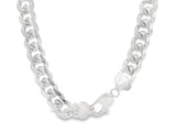 Silver Chain - Men's Silver 60cm Heavy Flat Curb Link Chain - 790129