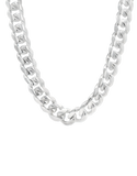 Silver Chain - Men's Silver 60cm Heavy Flat Curb Link Chain - 790129