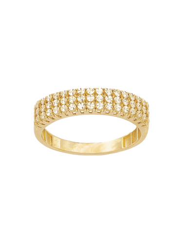 Gold Ring - 10ct Yellow Gold Ladies Diamond Cut Bead Ring - 790405