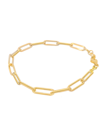 Gold Bracelet - 10ct Yellow Gold 19cm Paper Clip Bracelet - 790410