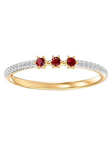 Ruby Ring - 10ct Yellow Gold Natural Ruby & Diamond Ring - 791422