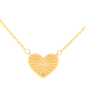 Gold Chain - 10ct Yellow Gold 43.2cm Heart Necklet - 790426