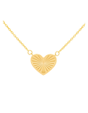 Gold Chain - 10ct Yellow Gold 43.2cm Heart Necklet - 790426