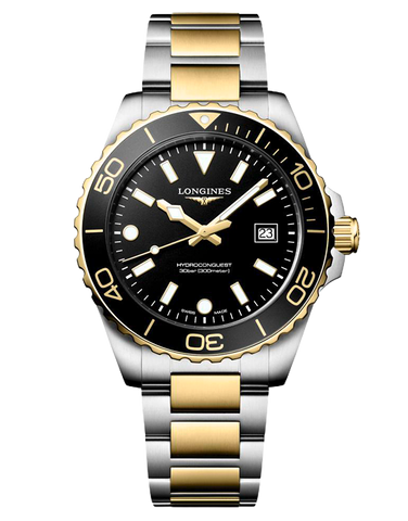 Longines Hydroconquest - Quartz Black Dial 2Tone Steel 42MM - L3.769.3.56.7 - 790934