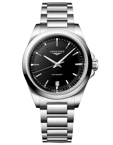 Longines Conquest - Quartz Black Dial Steel 38MM - L3.750.4.52.6 - 790976