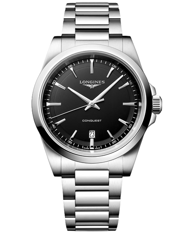 Longines Conquest - Quartz Black Dial Steel 41MM - L3.860.4.52.6 - 790978