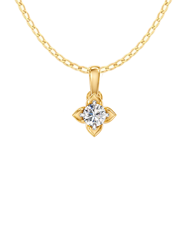 Diamond Pendant - 10ct Yellow Gold Diamond Set Pendant - 791408