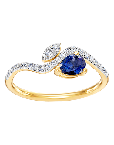 Sapphire Ring - 10ct Yellow Gold Natural Sapphire & Diamond Ring - 791421