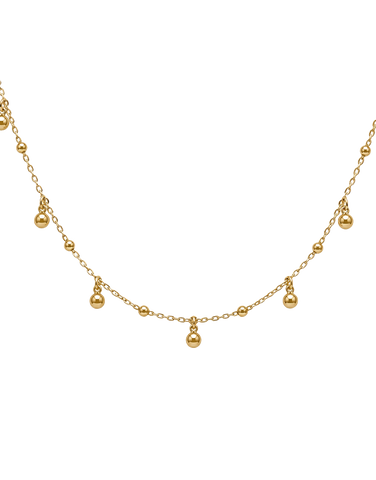Gold Necklace - 10ct Yellow Gold 48cm Round Charm Chain - 791437