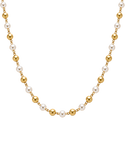 Pearl Gold Necklace - 10ct Yellow Gold 50cm Fresh Water Pearl Necklace - 791448