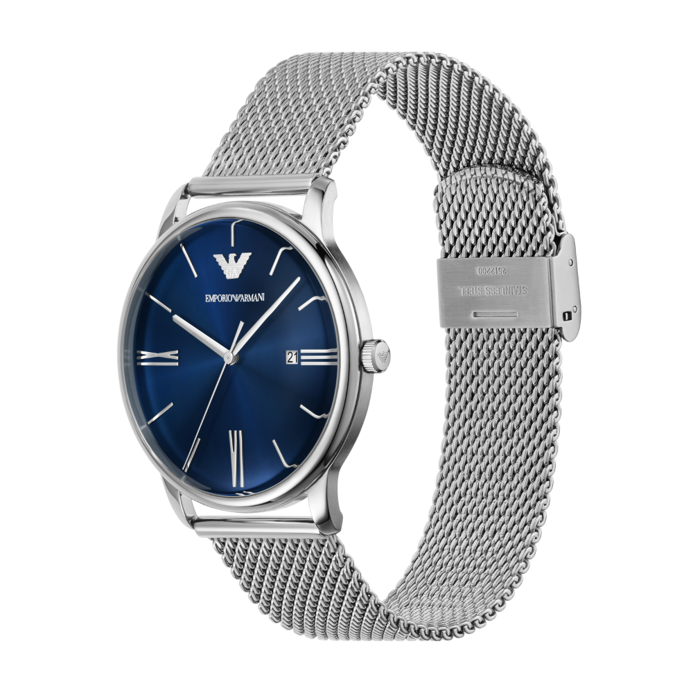 Emporio Armani - Three-Hand Date Stainless Steel Mesh Watch - AR11571