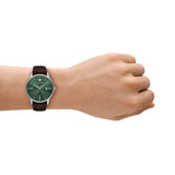 Emporio Armani - Three-Hand Date Brown Leather Watch - AR11672 - 789648