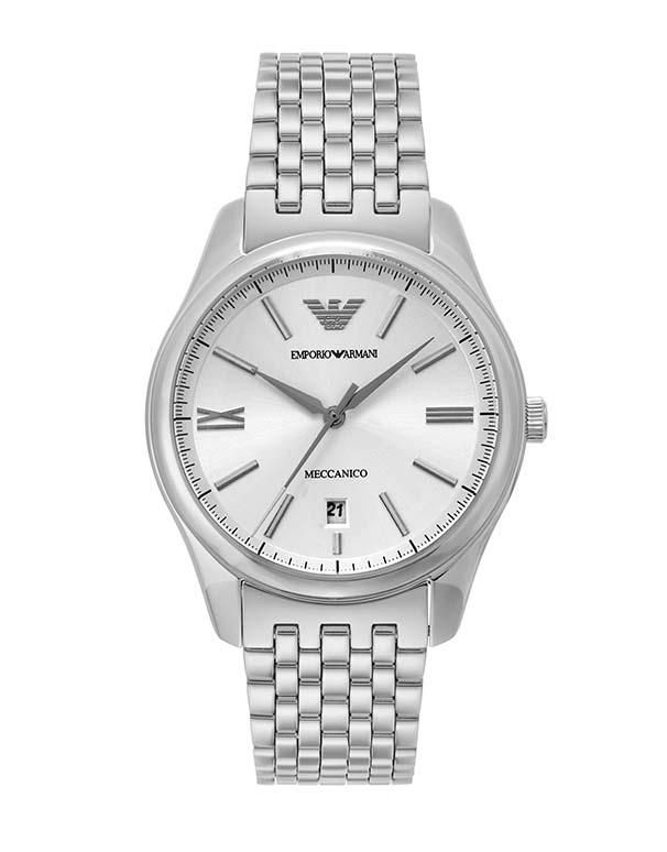 Emporio Armani Automatic Three-Hand Date Stainless Steel Watch AR6