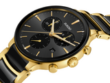 Rado - Centrix Chrono Qtz Black Ceramic Gold PVD 41mm - R30211152 - 790061