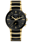 Rado - Centrix Chrono Qtz Black Ceramic Gold PVD 41mm - R30211152 - 790061