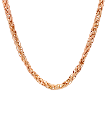 Gold Chain-10ct Rose Gold 50cm Foxtail Chain-785449