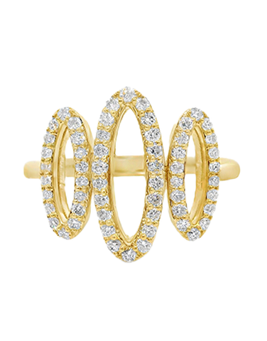 10ct Yellow Gold Diamond Set Ring -789358