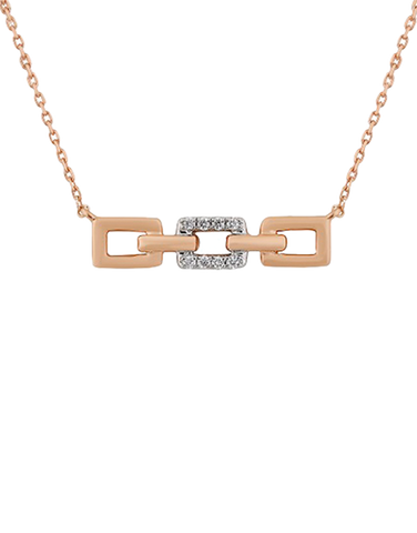 10ct Rose Gold Diamond Necklet- 789202